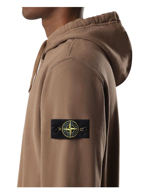 BRUSHED ORGANIC COTTON FLEECE Stone Island | L2S15 6100048 S0A20V007C UMBER